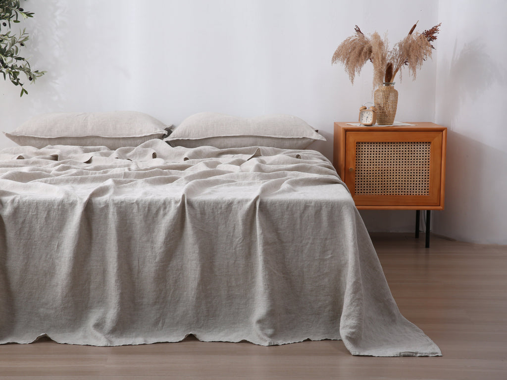Linen Flat Sheet - Sand