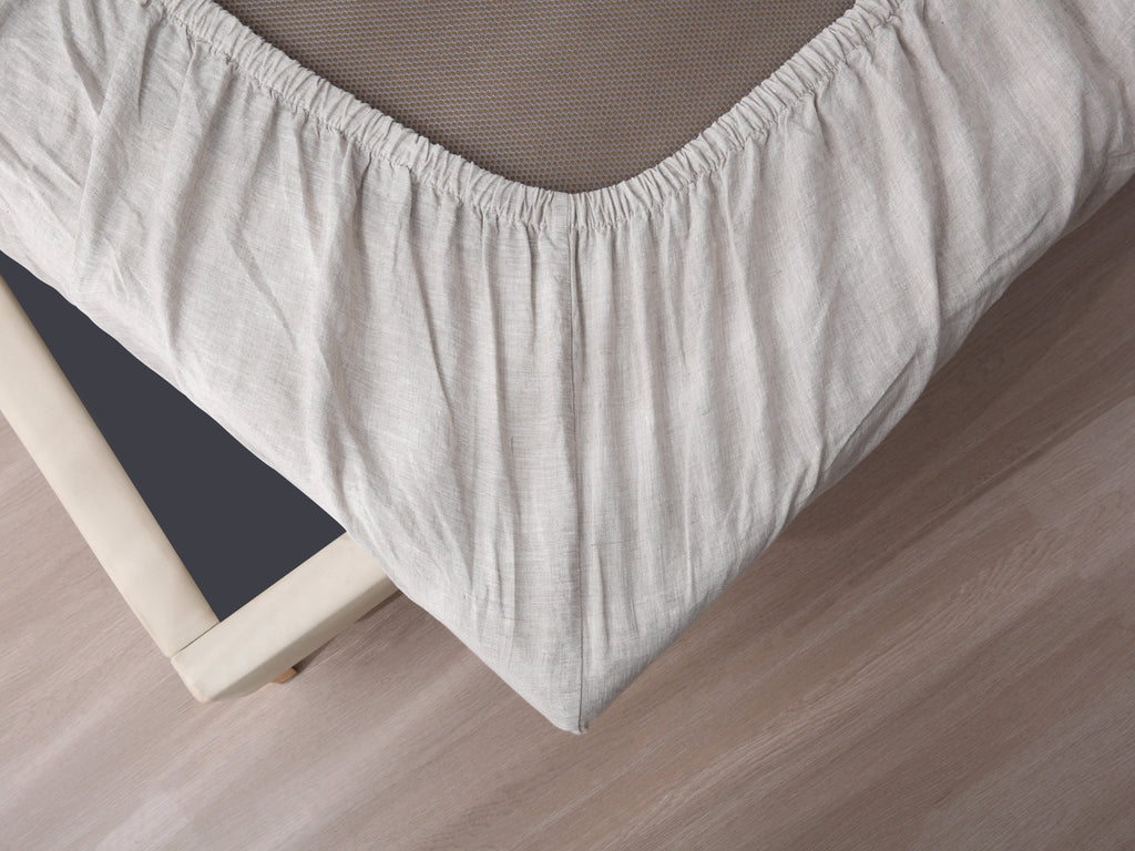 Linen Fitted Sheet - Sand
