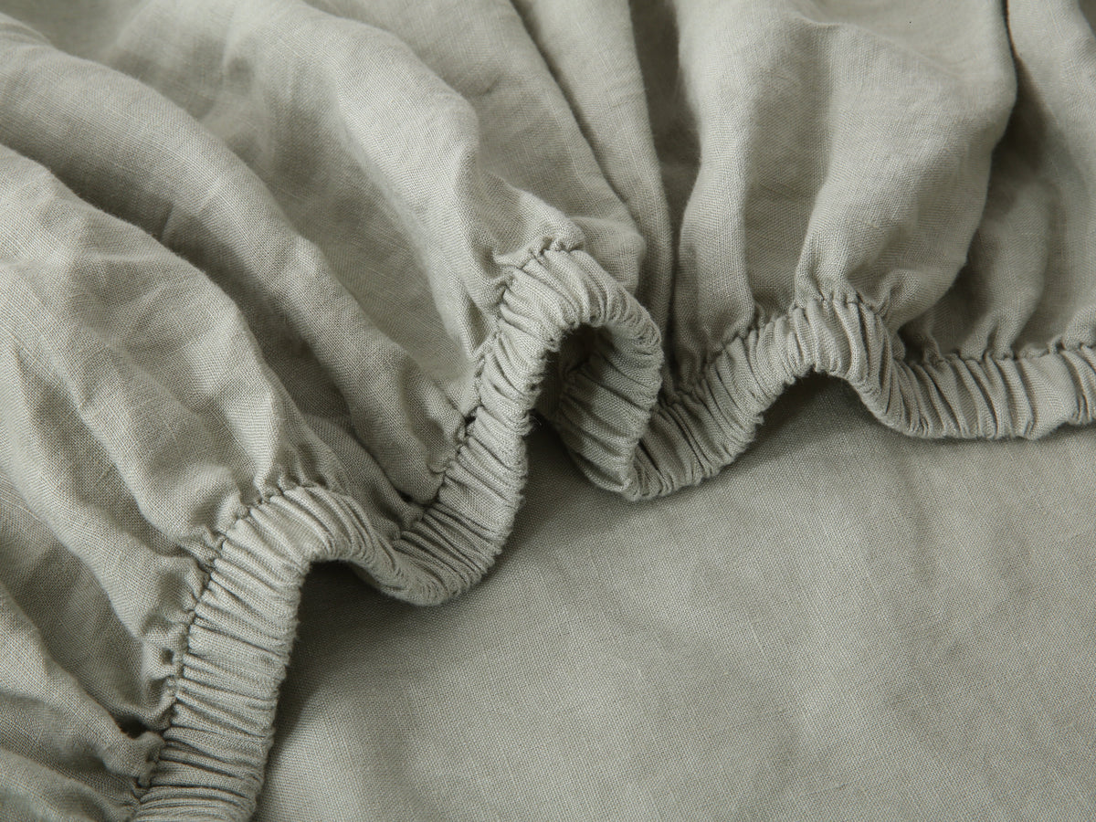 Linen Fitted Sheet - Fern