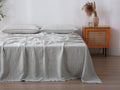 Linen Flat Sheet - Pinstripe