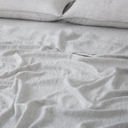 Linen Flat Sheet - Pinstripe