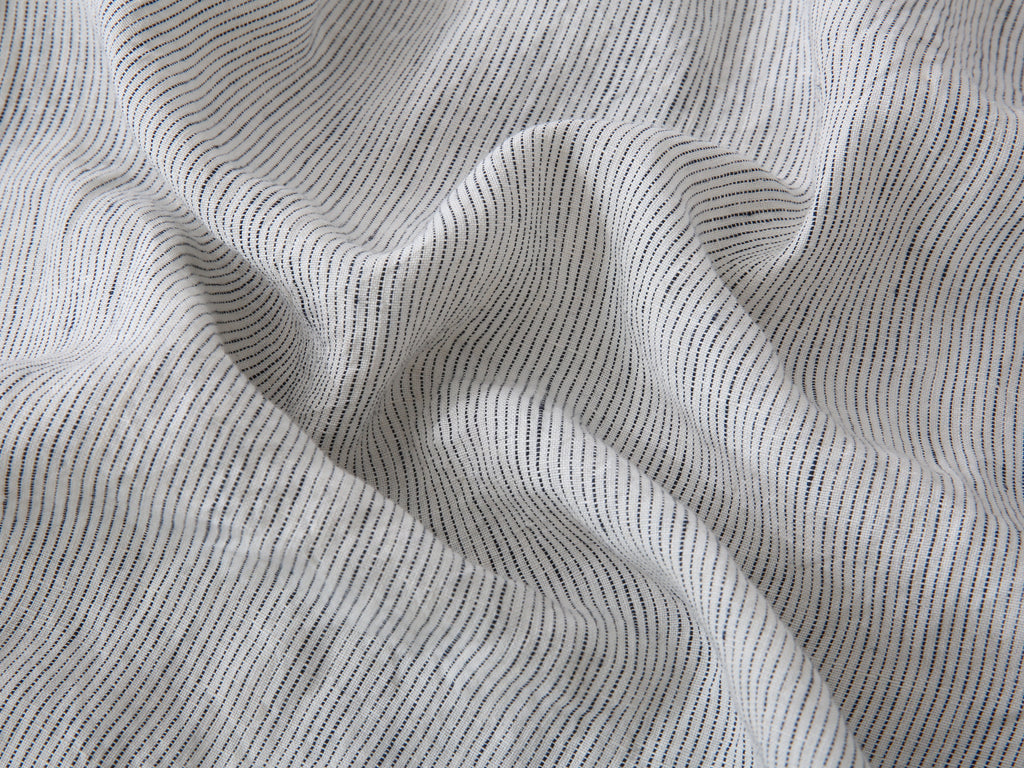 Linen Flat Sheet - Pinstripe