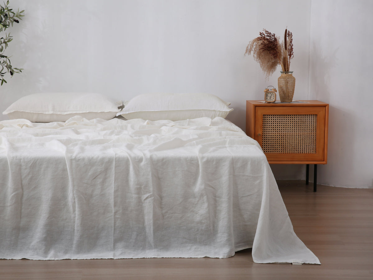 Linen Flat Sheet - Cloud