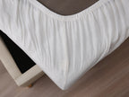 Linen Fitted Sheet - Cloud