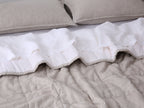 Quilted Linen Blanket - Sand + Snow