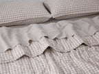 Quilted Linen Blanket - Beige Gingham