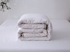 Quilted Linen Blanket - Sand + Snow