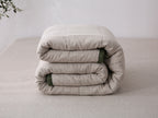 Quilted Linen Blanket - Forest + Sand