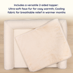 PupLuxe™ 3-Bolster Dog Bed - Cream Bouclé