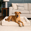 PupLuxe™ 3-Bolster Dog Bed - Cream Bouclé