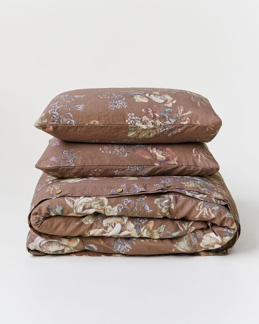 Heritage garden print linen duvet cover set (3 pcs)