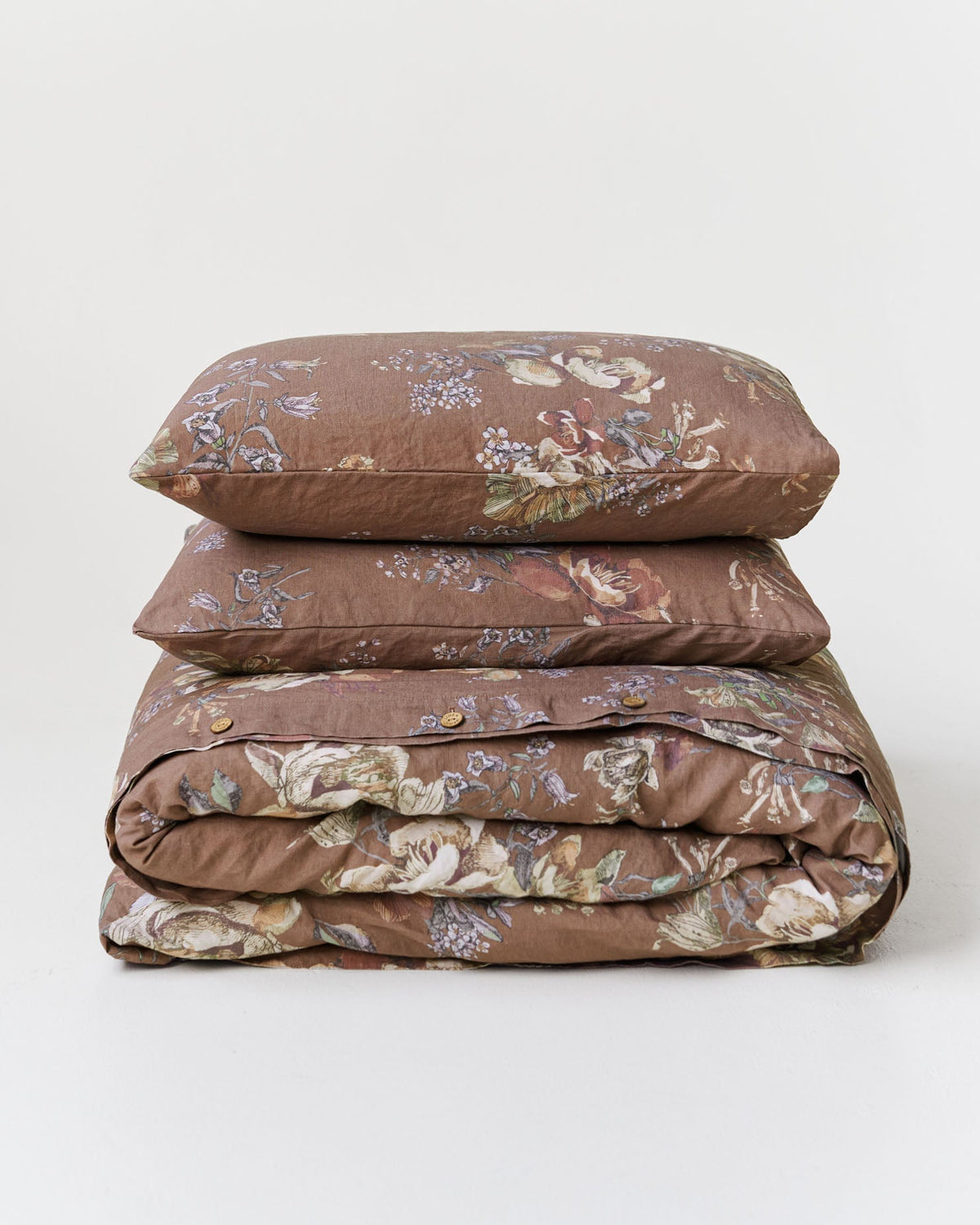 Heritage garden print linen duvet cover set (3 pcs)