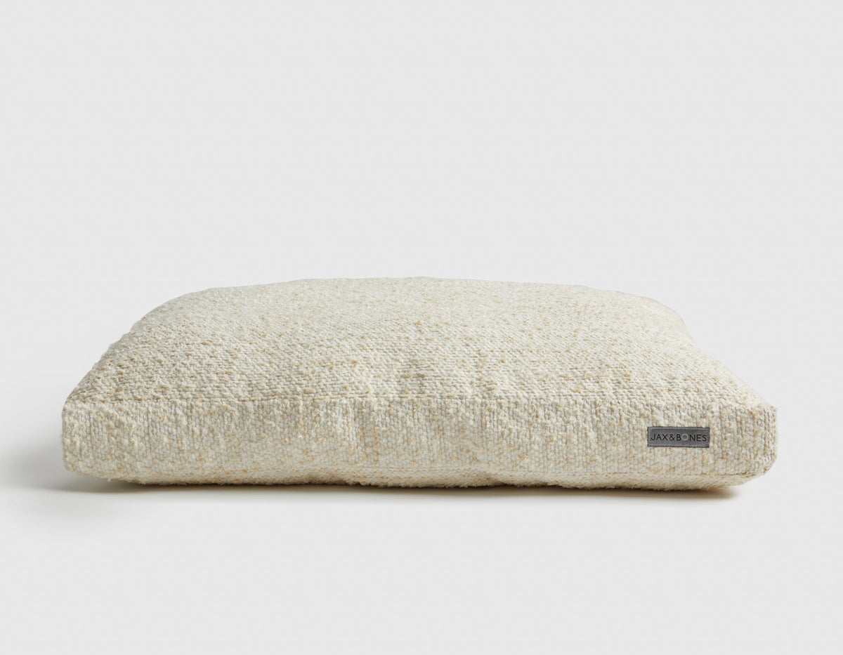Lolly White Rectangular Dog Pillow Bed