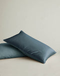 Silk Linen Flip Pillowcase - Bluestone