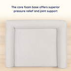 PupLuxe™ 3-Bolster Dog Bed - Grey Bouclé
