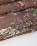 Heritage garden print linen duvet cover
