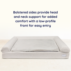 PupLuxe™ 3-Bolster Dog Bed - Grey Bouclé