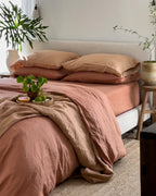Hazelnut 100% French Flax Linen Fitted Sheet