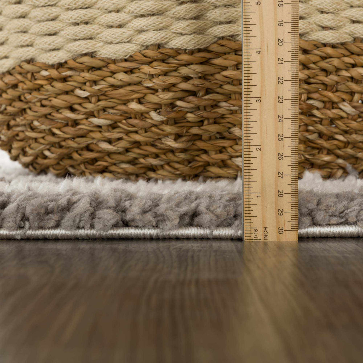 Contour Stripe Shag Area Rug