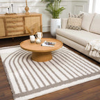 Contour Stripe Shag Area Rug