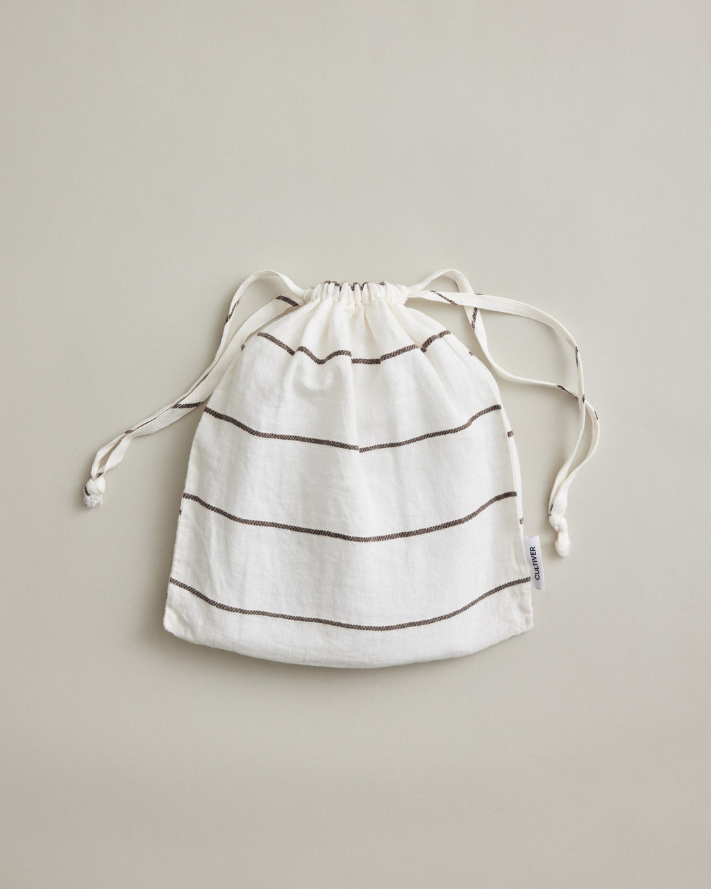 Set of 2 Linen Euro Pillowcases - Truffle Stripe
