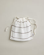 Set of 2 Linen Euro Pillowcases - Truffle Stripe
