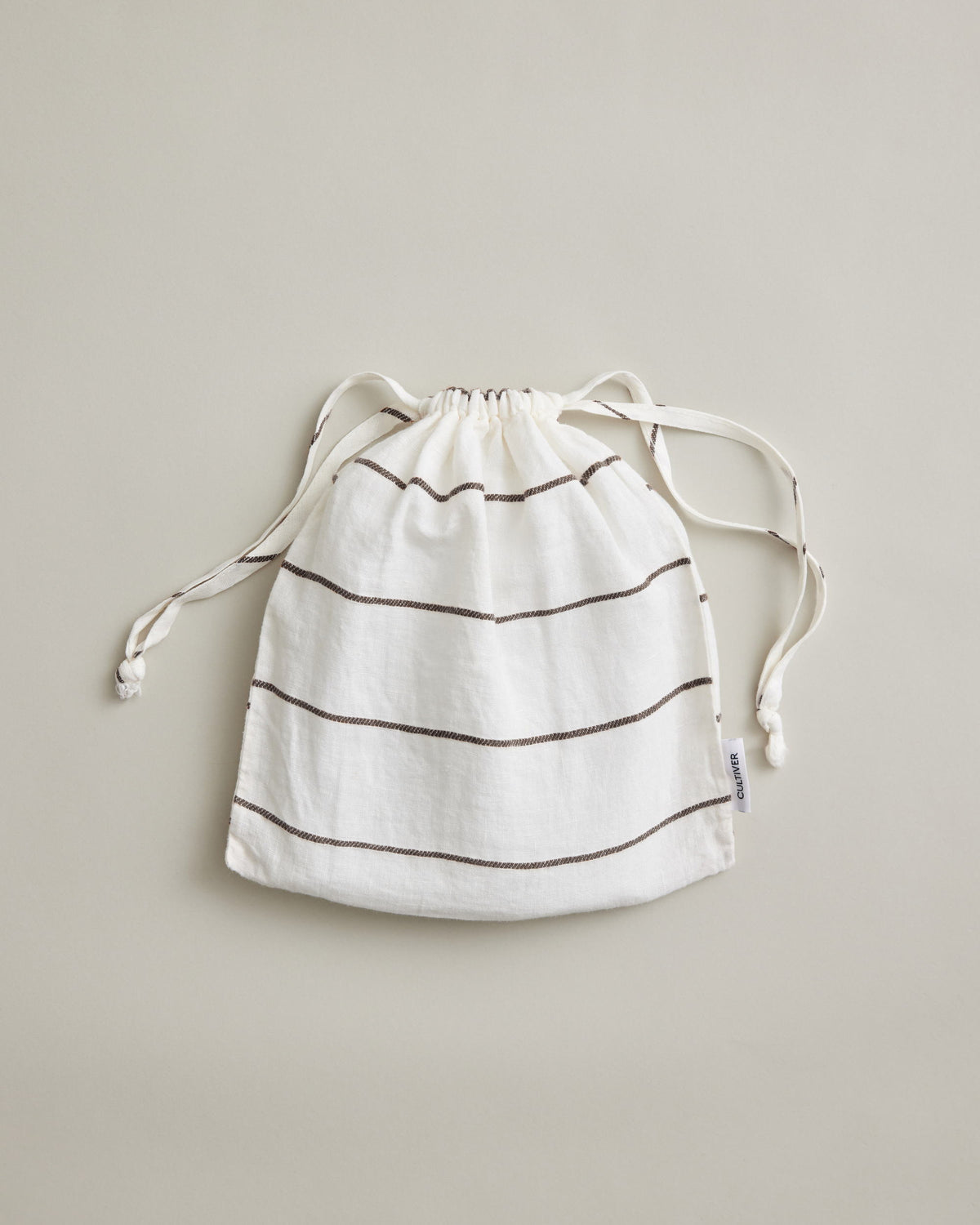 Set of 2 Linen Euro Pillowcases - Truffle Stripe