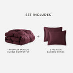 Premium Bamboo Viscose Bubble Comforter Bundle