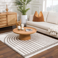 Contour Stripe Shag Area Rug