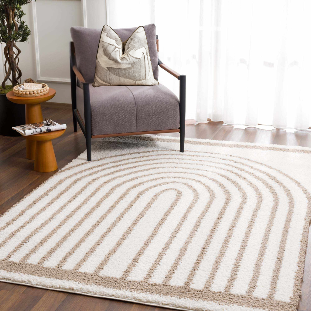 Contour Stripe Shag Area Rug