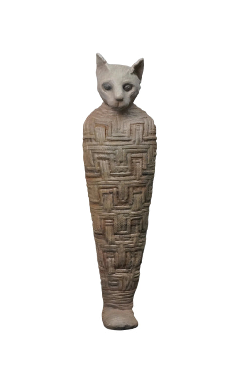 Ancient Egyptian Bastet Cat Mummy Replica 15" Halloween decoration