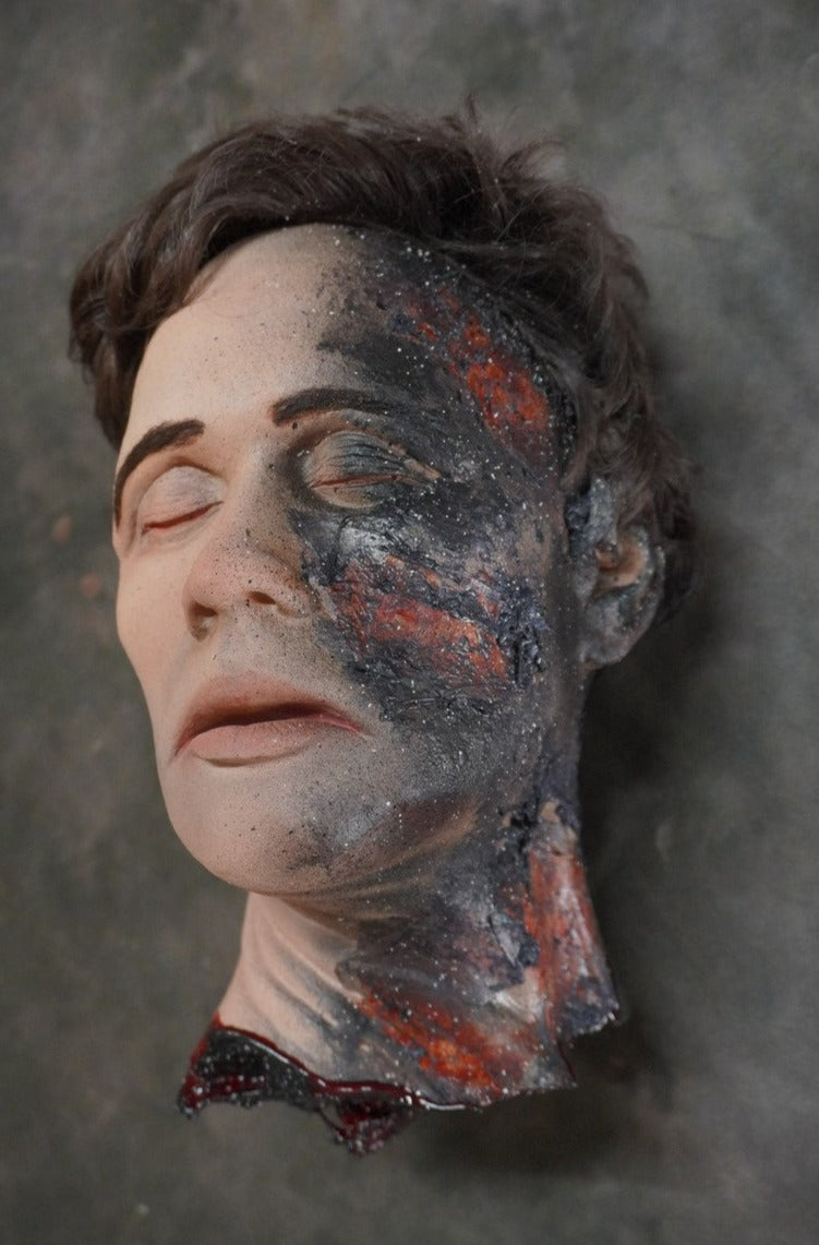 Burnt Turner Head Halloween decoration