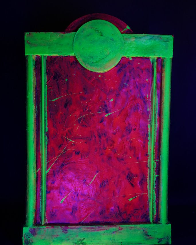 Blacklight Glowing Shoulder 36" Headstone Prop Halloween decoration