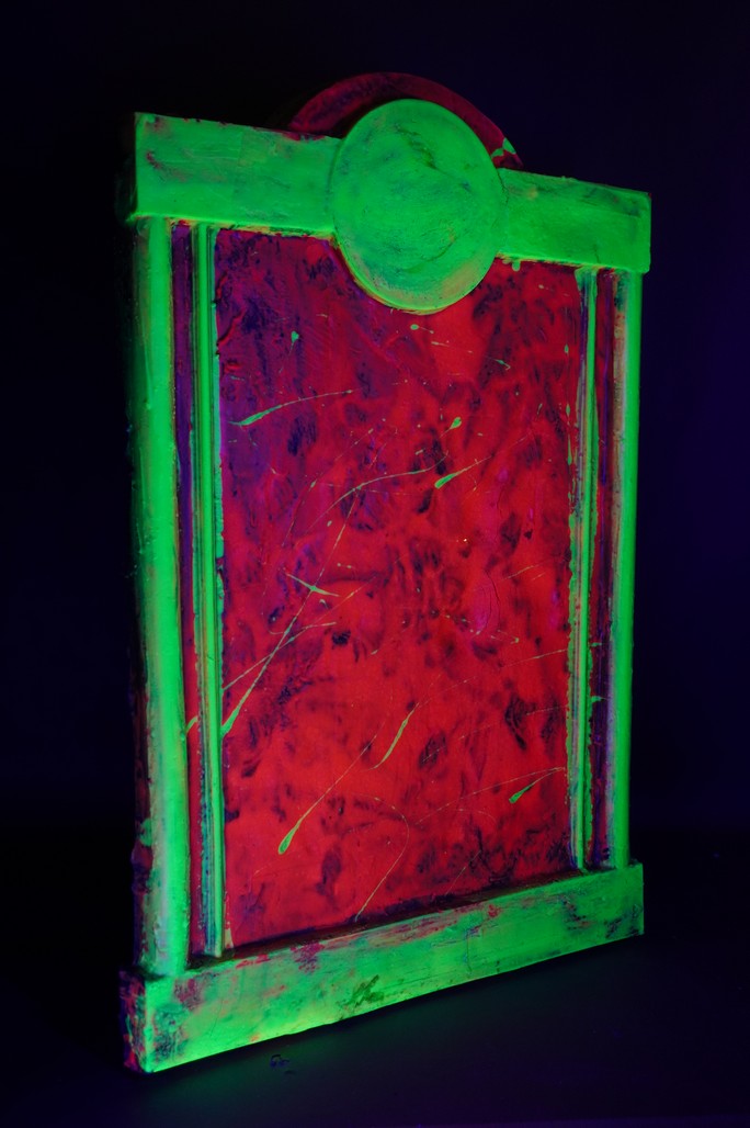 Blacklight Glowing Shoulder 36" Headstone Prop view 2