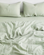 Sage 100% French Flax Linen Duvet Cover