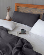 Stonewashed Linen Duvet Cover for Full/Queen Comforter