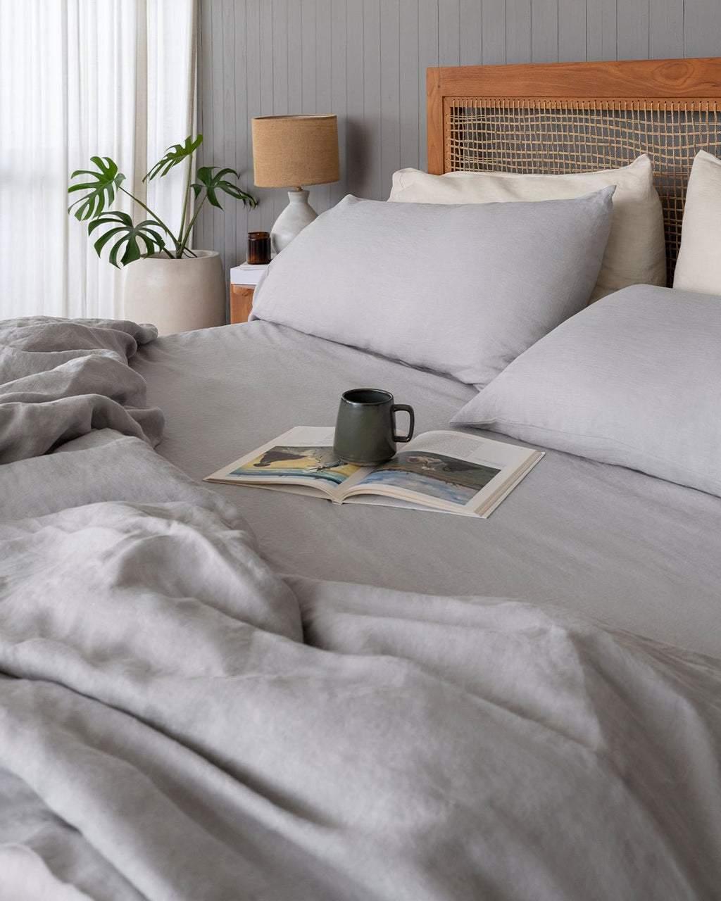 Stonewashed Linen Duvet Cover for Throw Size