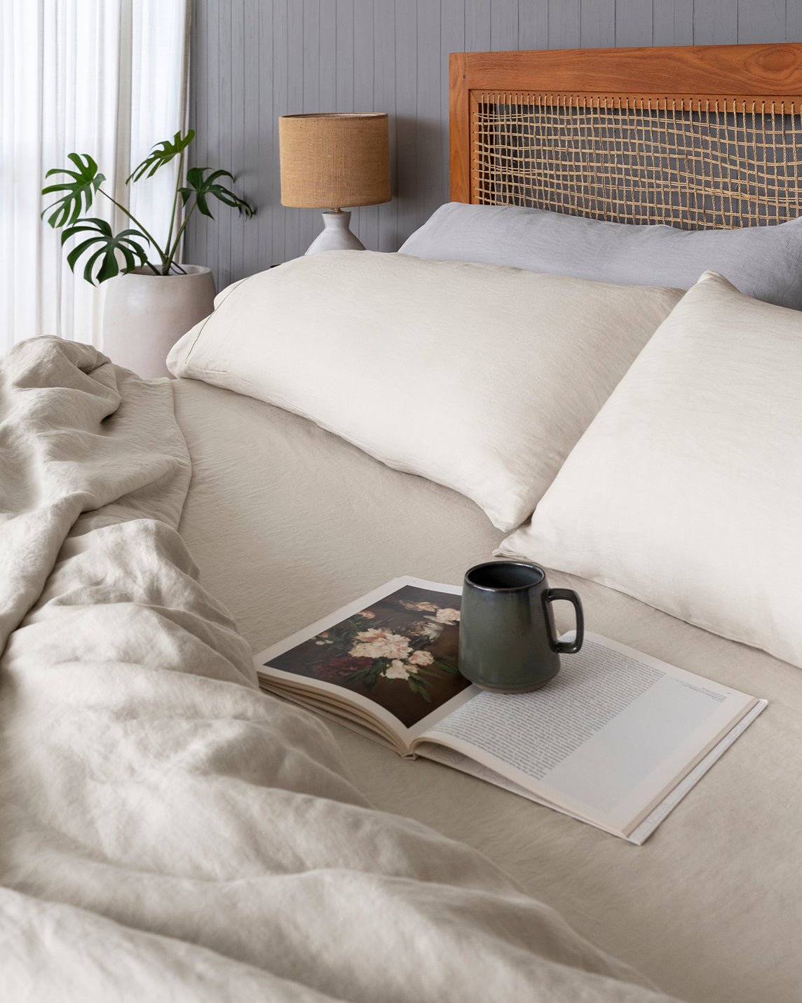 Stonewashed Linen Duvet Cover for Throw Size