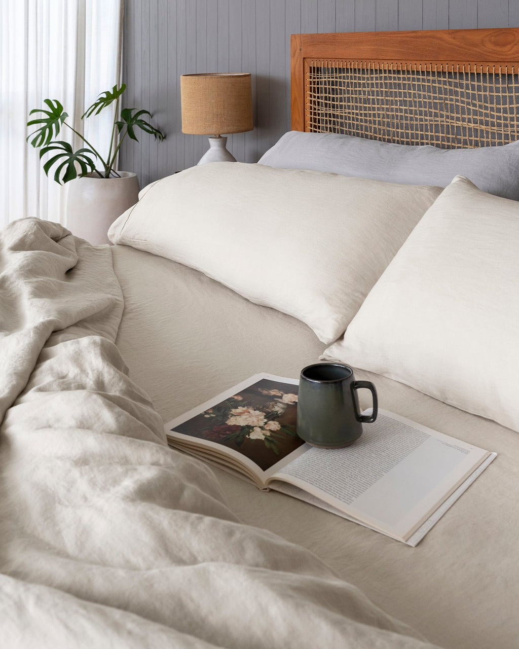 Stonewashed Linen Duvet Cover for King Blanket