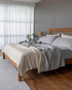 Stonewashed Linen Duvet Cover for Full/Queen Comforter