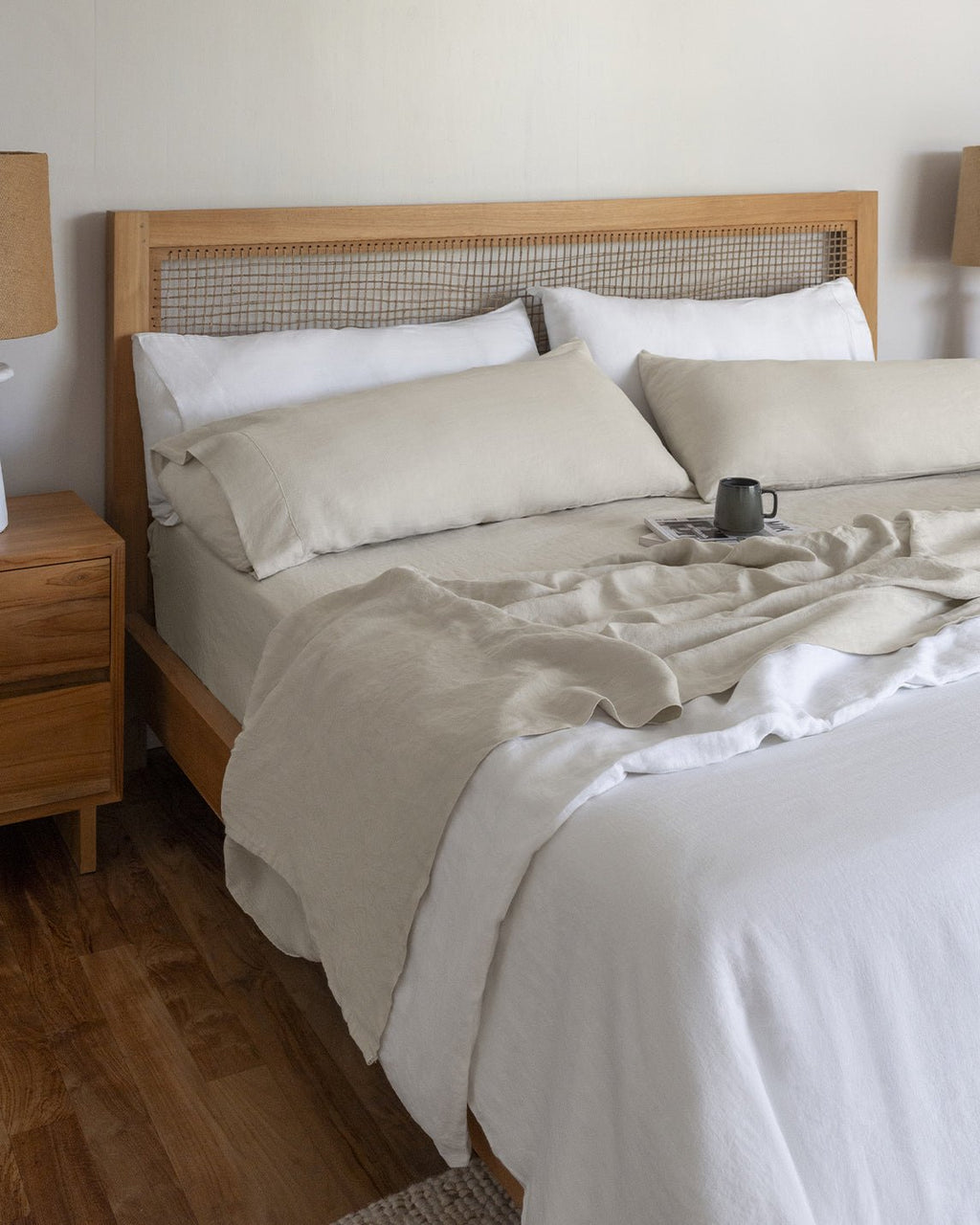 Stonewashed Linen Duvet Cover for Full/Queen Comforter