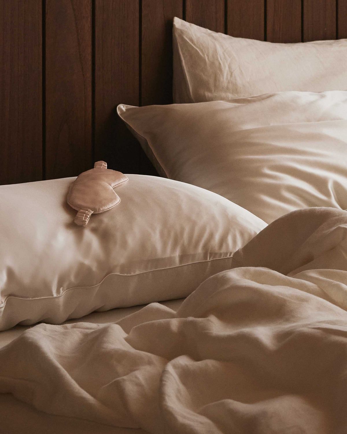 Silk Linen Flip Pillowcase - Ivory