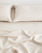 Oatmeal 100% French Flax Linen Fitted Sheet