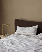 Set of 2 Linen Pillowcases - Truffle Stripe