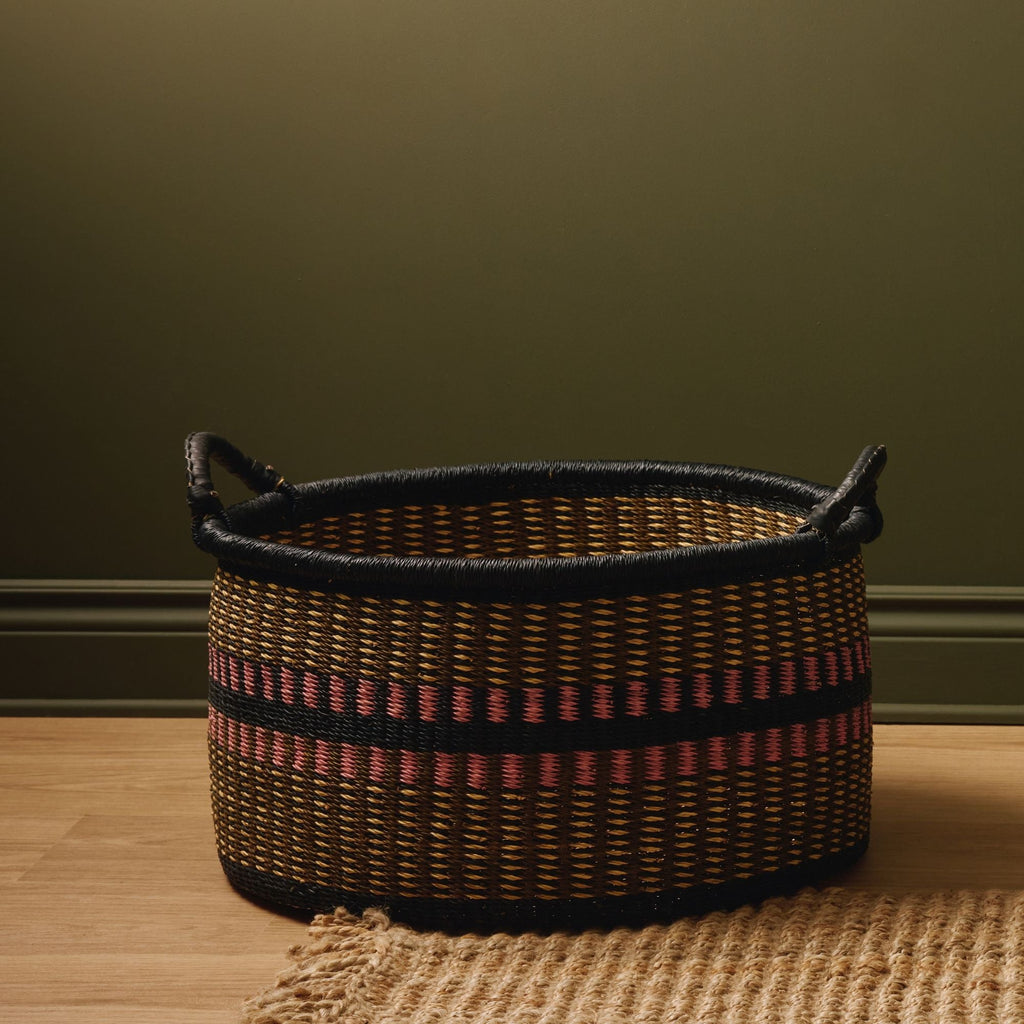 Large Woven Short Basket