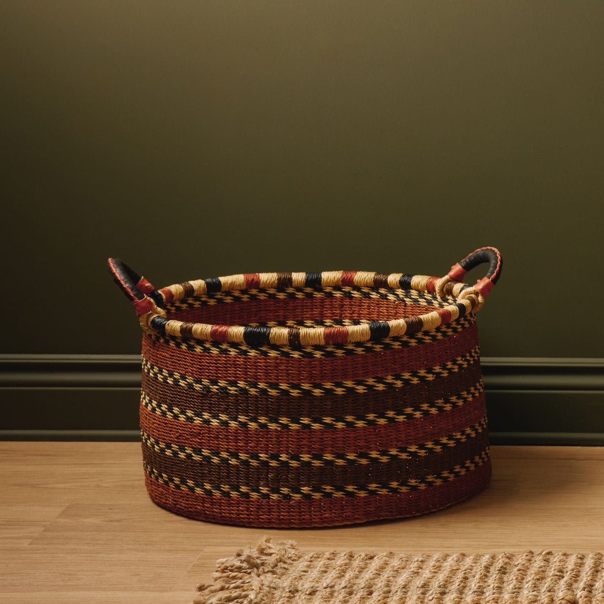 Medium Woven Short Basket