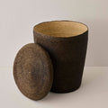 Tall Woven Lidded Hamper