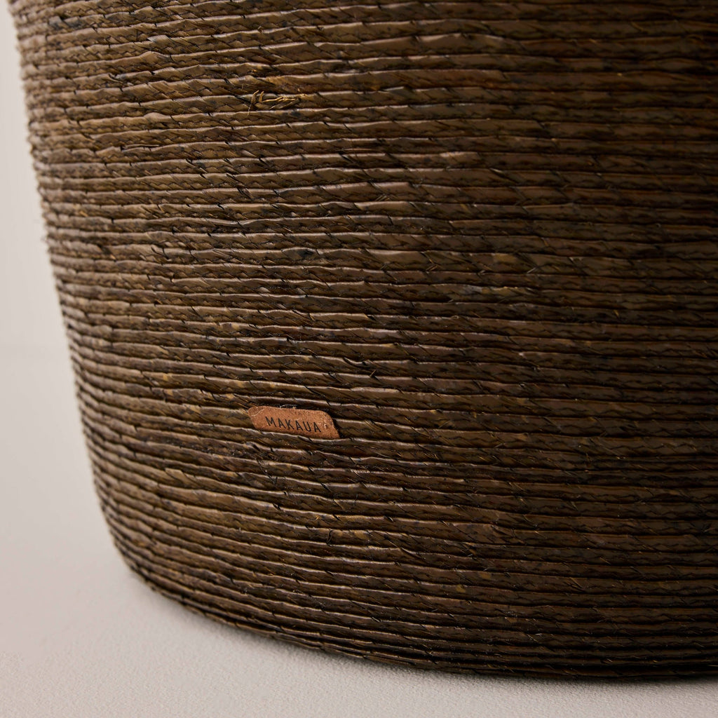 Tall Woven Lidded Hamper