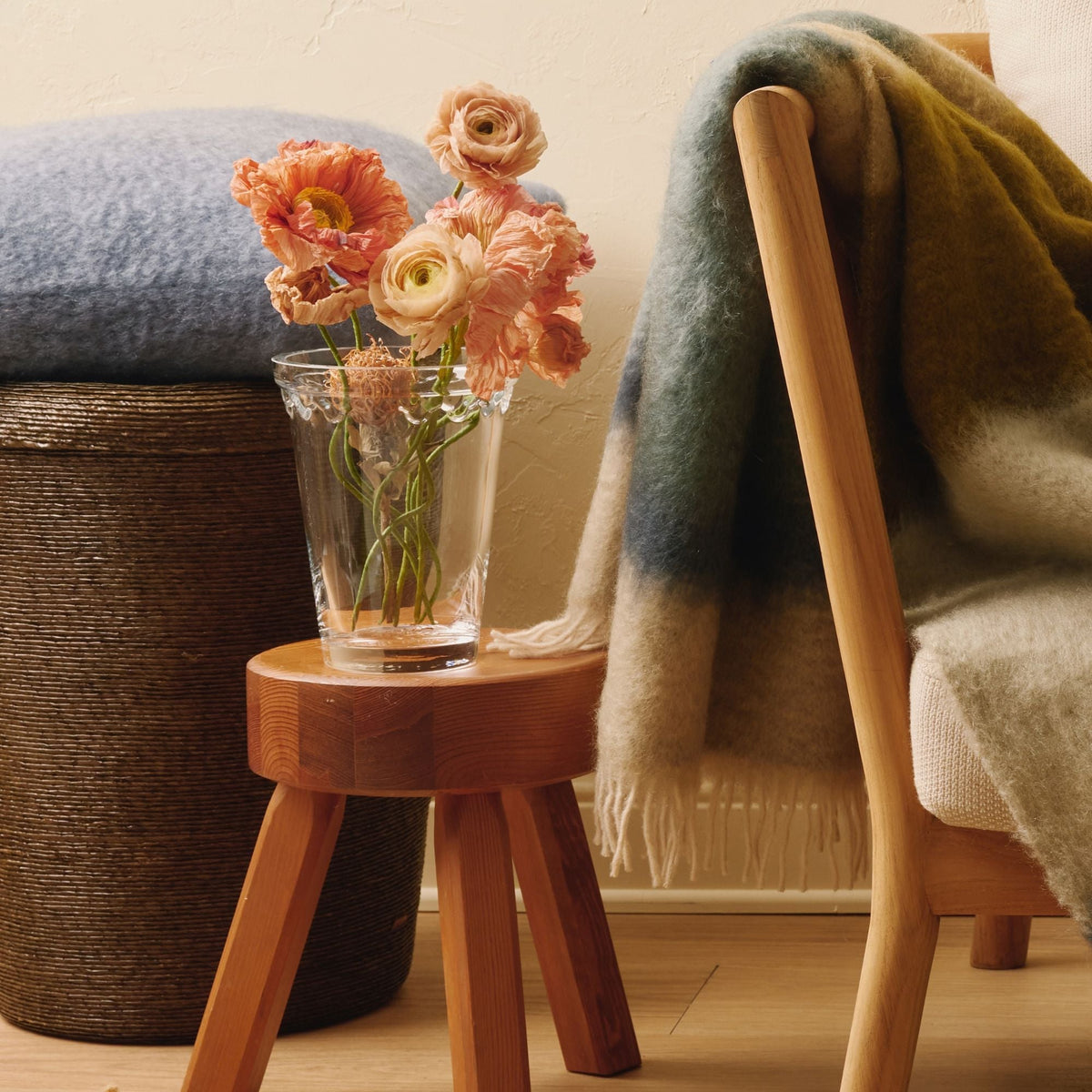 Tall Woven Lidded Hamper