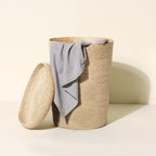 Tall Woven Lidded Hamper